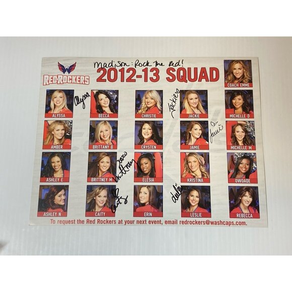 Washington Capitals Hockey Red Rockers 2012-2013 Squad Photo Signed Autographed - Picture 1 of 4